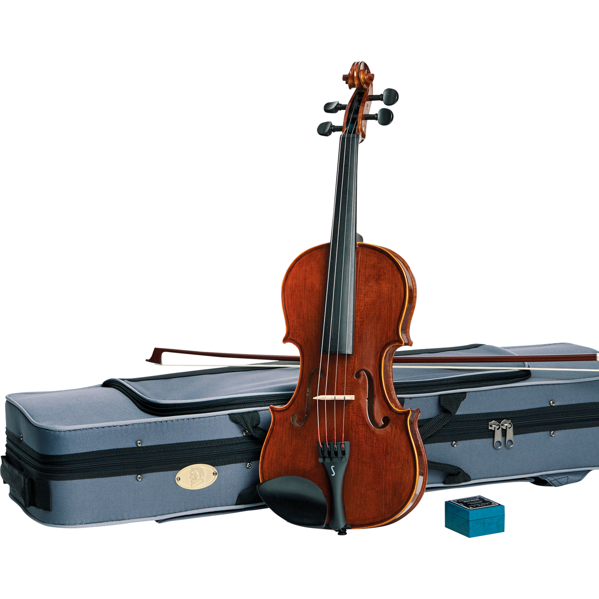 Stentor SR1550G Violinset 1/8 Conservatoire I – Handgefertigt, geflammter Ahorn mit Shellax™-Finish, inkl. Bogen und Deluxe-Koffer