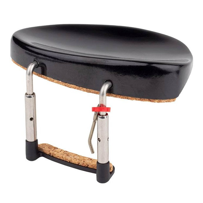 ELS CR-7044 chinrest bakelite Leipzig model, 4/4-3/4, stainless steel clamps, antiallergical, made in Germany